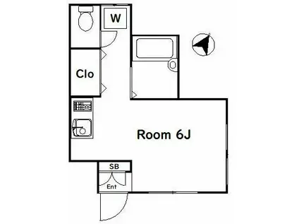 グレースハイム野方(ワンルーム/2階)の間取り写真