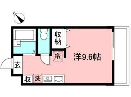 ジェミニ桜(ワンルーム/1階)の間取り写真