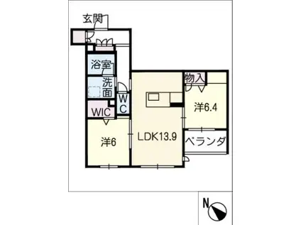 グリーンセント花田(2LDK/1階)の間取り写真