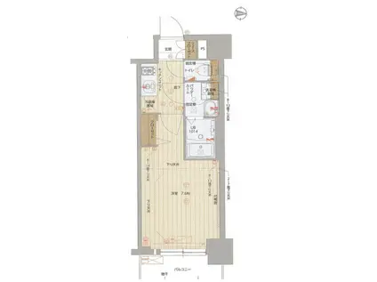 エスライズ天王寺イースト(1K/8階)の間取り写真