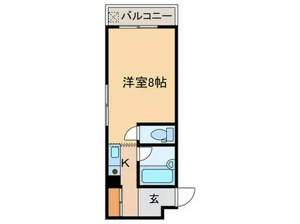 レジデンスアゼリア(1K/4階)の間取り写真