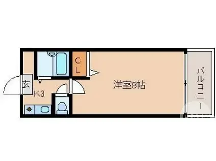 ライトシュテルン(1K/3階)の間取り写真