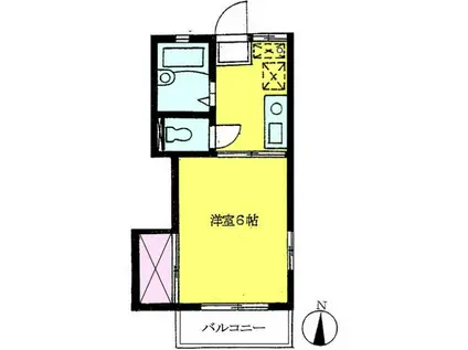 エムアンドティーコート(1K/1階)の間取り写真
