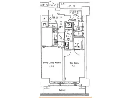 W COMFORT TOWERS イーストWコンフォートタワーズEA(1LDK/33階)の間取り写真