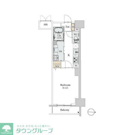 カスタリア新栄II(1K/10階)の間取り写真