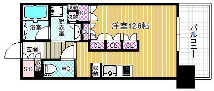 パークアクシス梅田(ワンルーム/10階)の間取り写真