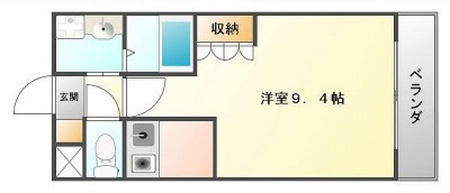 グランディール(1K/2階)の間取り写真