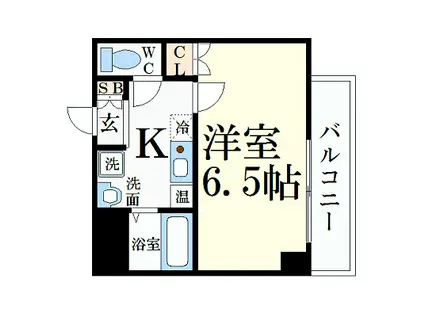 みおつくし堂島(1K/7階)の間取り写真