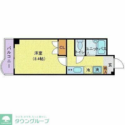 NASIC柏(1K/5階)の間取り写真