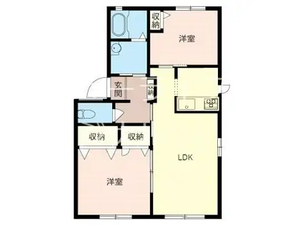 サニーライフ(2LDK/2階)の間取り写真