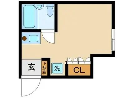 スクエア新中野(ワンルーム/2階)の間取り写真