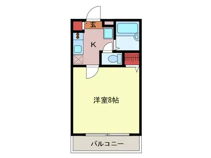 パールムーン(1K/1階)の間取り写真