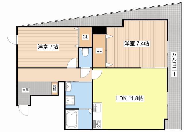 キングパレス東陽(2LDK/2階)の間取り写真