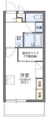 レオパレスビュートラスト(1K/2階)の間取り写真