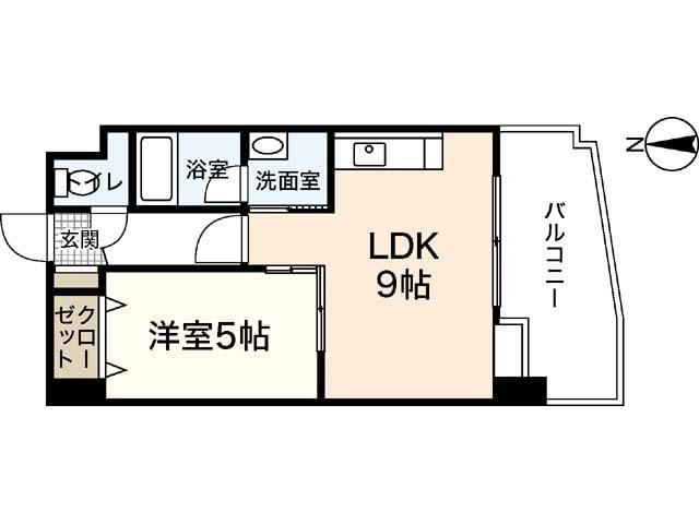 SHETLAND COURT(1LDK/2階)の間取り写真