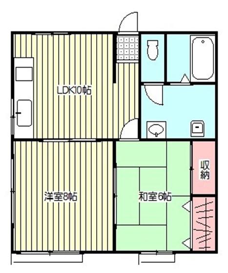 コーポ千晴(2LDK/2階)の間取り写真