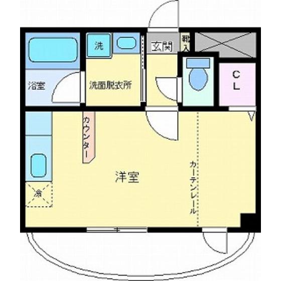 マンションルビーII(ワンルーム/3階)の間取り写真