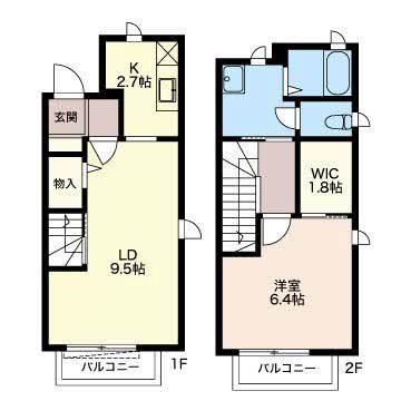 HABITAT(1LDK/1階)の間取り写真