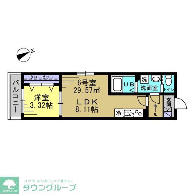 AJ幕張II(1LDK/1階)の間取り写真