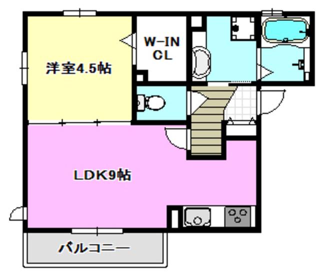 ルミナスII(1LDK/1階)の間取り写真