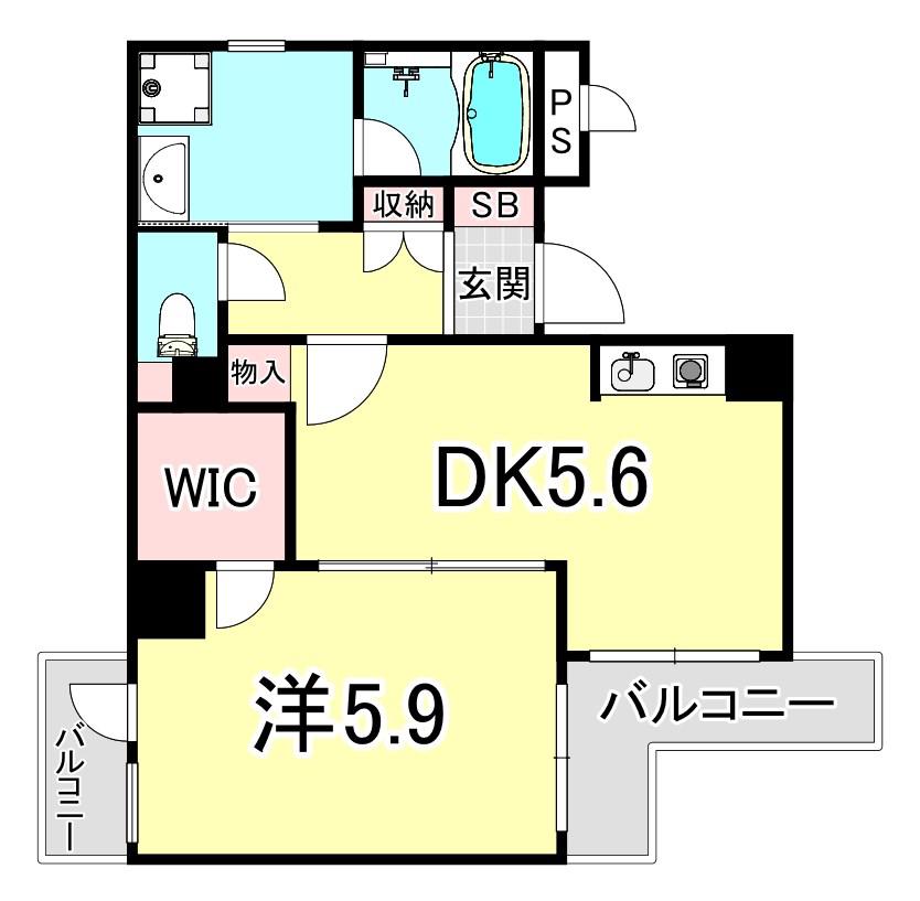 パルステ-ジ武庫之荘(1DK/3階)の間取り写真