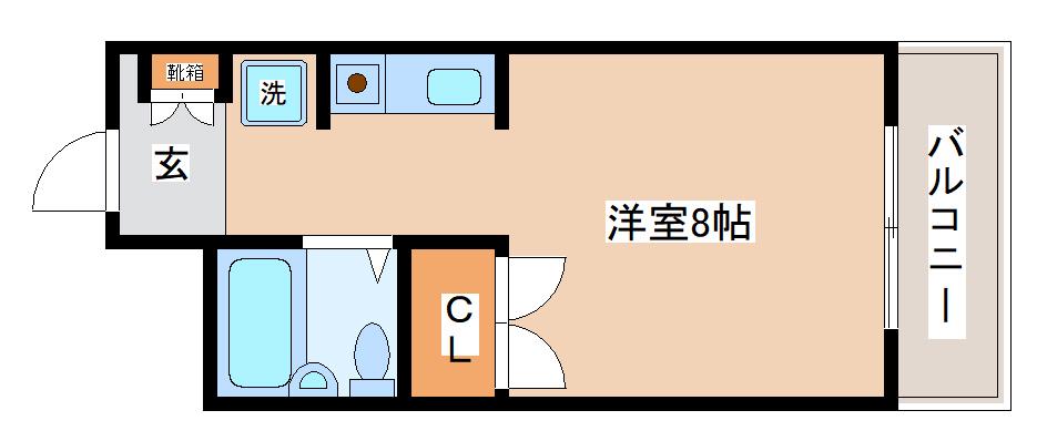 神戸リブプレイス深江南(ワンルーム/4階)の間取り写真