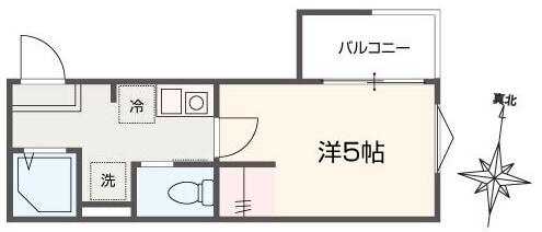 MELLAS京成小岩II(1K/1階)の間取り写真