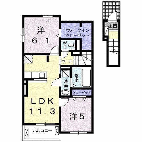 サンリットTF(2LDK/2階)の間取り写真