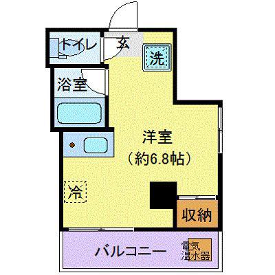 片平ブラボン(ワンルーム/3階)の間取り写真
