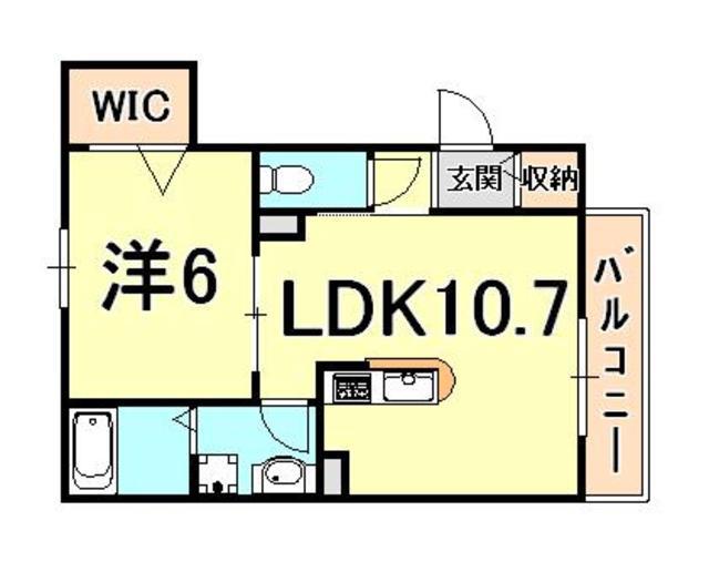メゾングランデュール(1LDK/1階)の間取り写真
