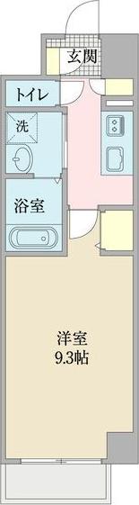 K SMART IMAIKE(1K/10階)の間取り写真