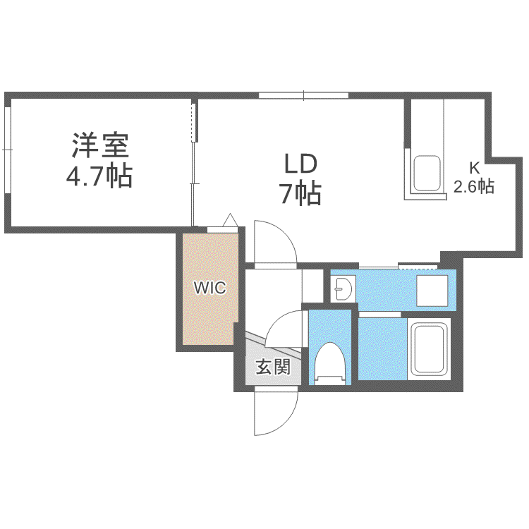RITZ GRANDE N23(1LDK/3階)の間取り写真