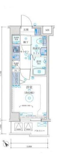 リヴシティ東池袋(1K/1階)の間取り写真