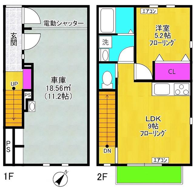 アンソレイエ(1LDK/1階)の間取り写真
