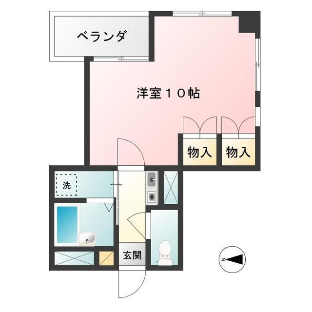 ビューハイツ竹内(1K/7階)の間取り写真