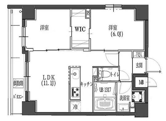 S-RESIDENCE東日暮里(2LDK/5階)の間取り写真