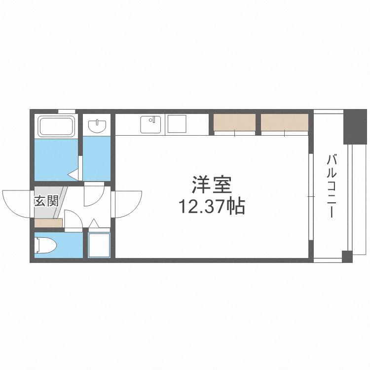 フォレステージュ靱公園(ワンルーム/11階)の間取り写真