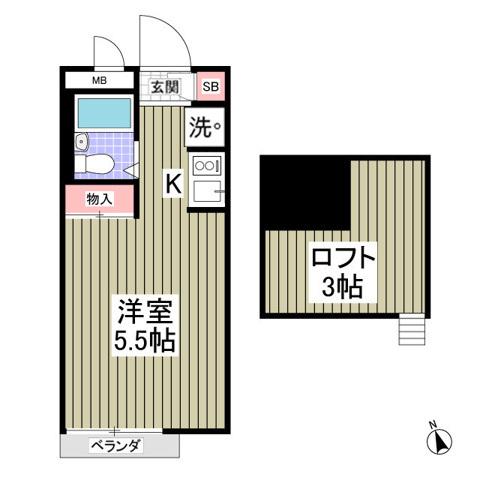 今福レジデンス(ワンルーム/1階)の間取り写真