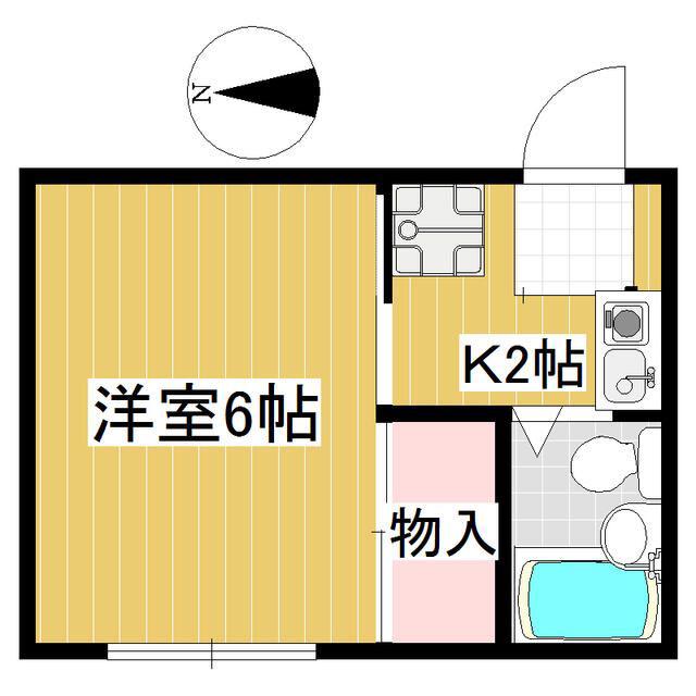 マイハウスII(1K/1階)の間取り写真