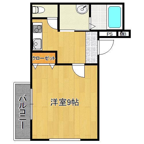フジパレス平野南Ⅲ番館(1K/1階)の間取り写真
