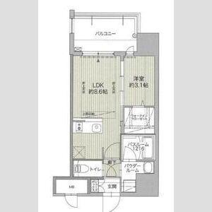 グランフォーレ博多ウォーターフロント(1LDK/2階)の間取り写真