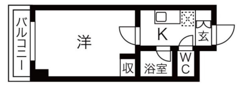 CASSIA南行徳(1K/2階)の間取り写真