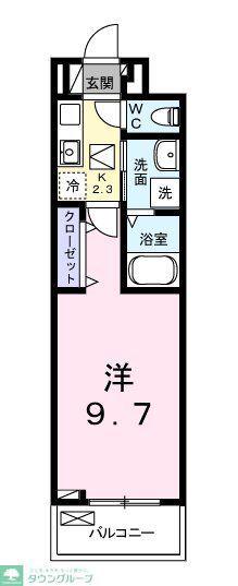 エポック(1K/1階)の間取り写真