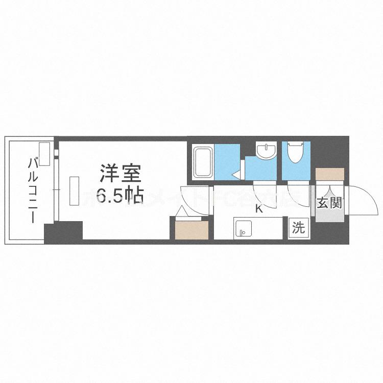 プレサンス DOMECITY コレーレ(1K/6階)の間取り写真