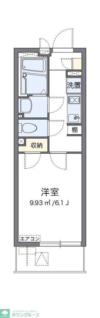クレイノボナール(1K/1階)の間取り写真