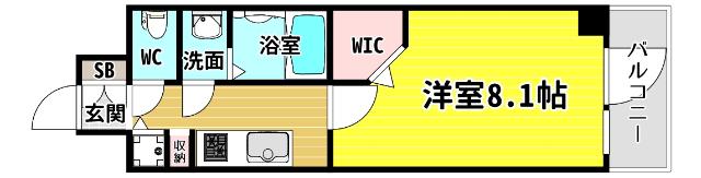 ALIVISドーム前(1K/12階)の間取り写真