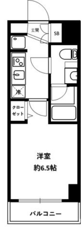SQUARE CITY YOKOHAMA TURUMI(1K/2階)の間取り写真