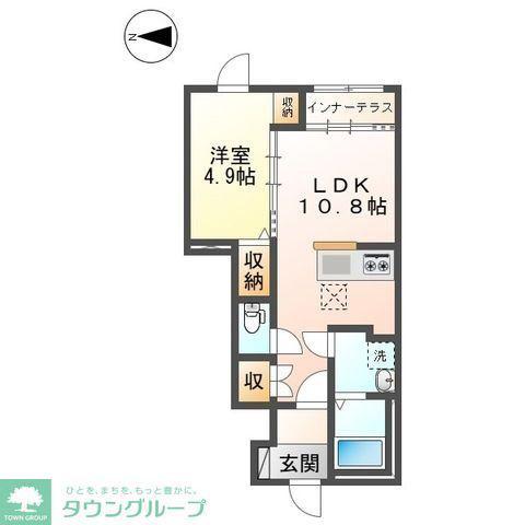 八王子市大谷町工事(1LDK/1階)の間取り写真