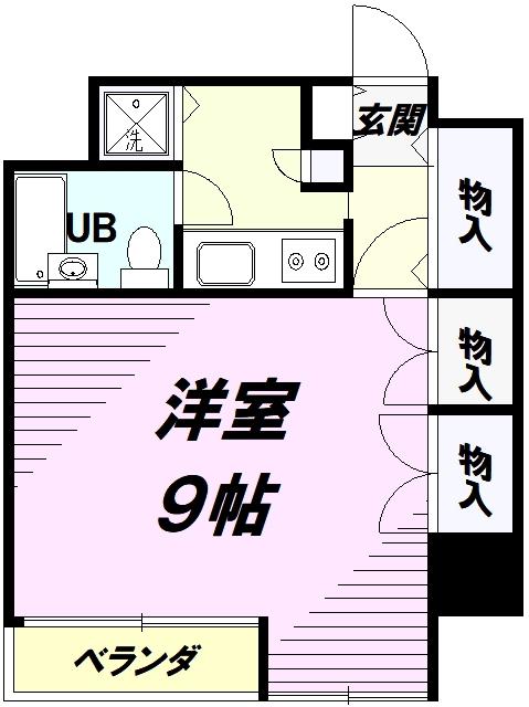 フェミネ八王子(1K/5階)の間取り写真