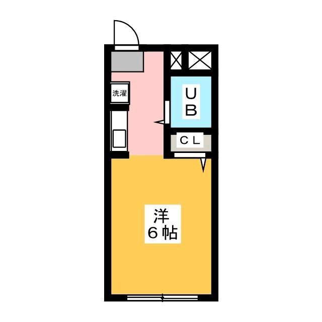 HOUSEアメニティ101(ワンルーム/2階)の間取り写真